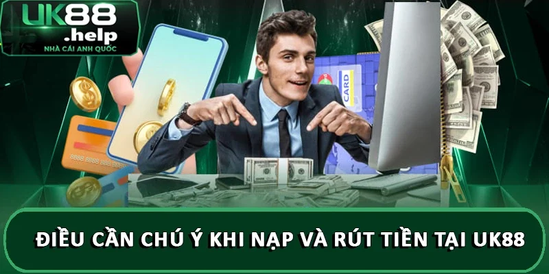 Điều cần chú ý khi nạp và rút tiền tại UK88